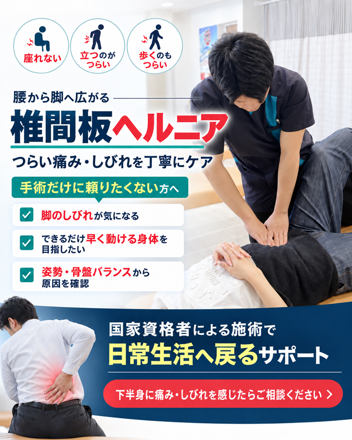 椎間板ヘルニアの原因と改善｜整骨院元 宇城松橋院